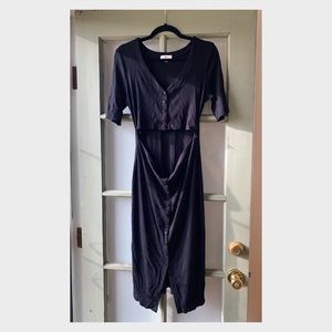 Black BP T-Shirt Cut Out Midi Dress, Size L